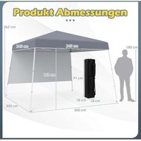 3x3m pop up pavillon wasserdicht sonnenschutz grau von NORTHIX