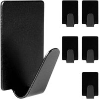 6 self adhesive rectangular hooks in black stainless steel 6 self adhesive rectangular hooks in black stainless steel von NORTHIX