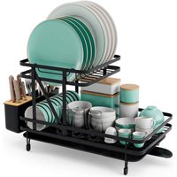 Abtropfgestell 2 stockiger zusammenklappbarer geschirrkorb aus metall schwarz 88303299 88303299 88303299 88303299 88303299 von NORTHIX