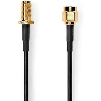 Antennenkabel sma stecker sma buchse vergoldet 50 ohm einschalig 100 m rund pvc schwarz verpackt von NORTHIX