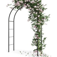 Arched garden pergola for climbing plants in dark green metal von NORTHIX