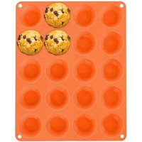 Backform für 20 Mini-Muffins, Cupcakes, Muffins, Silikon, orange, SILLINIE ORION 151764 von NORTHIX