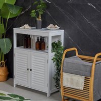 Badezimmerschrank mit lamellenturen wei von NORTHIX