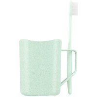 Becher mit halter fur zahnburste grun Becher mit halter fur zahnburste grun von NORTHIX