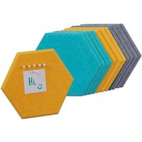 Bunte sechsecke mit filz fur pinnwand - 12 stuck von NORTHIX