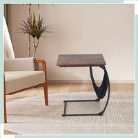 C formiger beistelltisch mit zeitschriftenablage tischplatte in holzoptik von NORTHIX