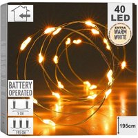 Northix - Christmas lighting with 40 warm white leds on gold wire 195 cm long 88324027 88324027 88324027 Northix - Christmas lighting with 40 warm white leds on gold wire 195 cm long 88324027 88324027 88324027 von NORTHIX