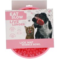 Eat slow live longer lick mat wackelschale pink von NORTHIX