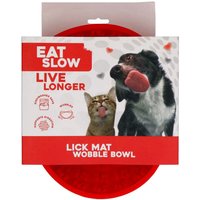 Eat slow live longer lick mat wackelschale rot von NORTHIX