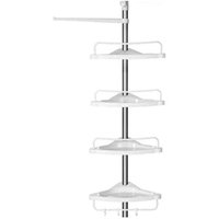 Eck duschregal aus edelstahl mit 4 ablagen und haken von NORTHIX