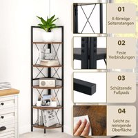 Eckregal mit 5 ebenen 160 cm hoch bucherregal holz standregal mit metallgestell vintage Eckregal mit 5 ebenen 160 cm hoch bucherregal holz standregal mit metallgestell vintage von NORTHIX