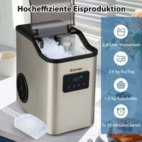 Eiswurfelmaschine 24kg pro tag crushed ice maker eismaschine eiswurfelbereiter inkl schaufel timer 25l wassertank von NORTHIX