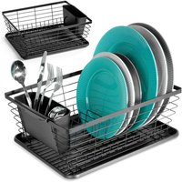 Elegant black dish rack with drainage tray 8839 von NORTHIX