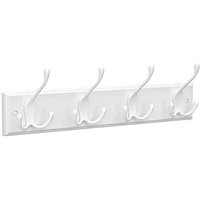 Elegante weie wandgarderobe mit 4 dreifachhaken von NORTHIX