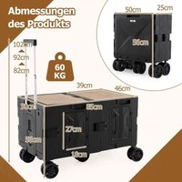 Faltbarer bollerwagen mit tischplatte verstellbarem griff schwarz Faltbarer bollerwagen mit tischplatte verstellbarem griff schwarz von NORTHIX