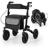Faltbarer leichtgewicht rollator mit luftbereifung aluminium 140 kg tragkraft von NORTHIX