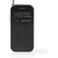 Northix - Fm radio tragbares design am fm batterie betrieben analog 15 w schwarzer weier bildschirm bluetooth kopfhorerbuchse aluminium schwarz von NORTHIX