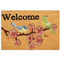 Fußmatte aus Kokosfaser "Welcome" Vögel von NORTHIX