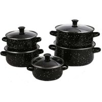 Herzberg hg 04128 10 stuck emaille kuchenkochtopf und kasserolle mit glasdeckel Herzberg hg 04128 10 stuck emaille kuchenkochtopf und kasserolle mit glasdeckel von NORTHIX