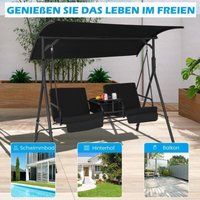Hollywoodschaukel mit kuhltasche 2 sitzer gartenschaukel mit verstellbarem dach schwarz 180 x 124 x 1615 cm Hollywoodschaukel mit kuhltasche 2 sitzer gartenschaukel mit verstellbarem dach schwarz 180 x 124 x 1615 cm von NORTHIX