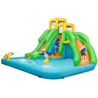 Northix - Hupfburg wasserpark mit zwei rutschen kletterwand 400 x 361 x 255 cm ohne geblase von NORTHIX