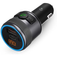 Kfz audio fm transmitter fest freisprechend 1 - amber screen bluetooth pd 18 w pd 24 w schnellladung bass boost google assistant siri schwarz von NORTHIX