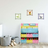 Kinderbucherregal mit 6 stoffaufbewahrungsboxen Kinderbucherregal mit 6 stoffaufbewahrungsboxen von NORTHIX