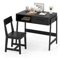 Kinderschreibtisch und stuhlset mit stauraum schwarz Kinderschreibtisch und stuhlset mit stauraum schwarz von NORTHIX