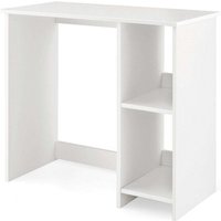Kleiner schreibtisch mit 2 fachern computertisch burotisch pc tisch 80 x 40 x 74 cm wei von NORTHIX