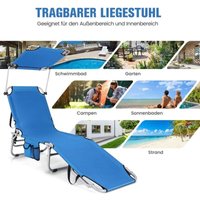 Liegestuhl klappbare strandliege fur drauen blau Liegestuhl klappbare strandliege fur drauen blau von NORTHIX
