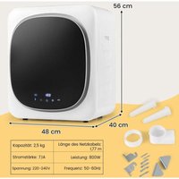 Mini waschetrockner 5kg mit led touch screen desinfektion desodorierung ablufttrockner Mini waschetrockner 5kg mit led touch screen desinfektion desodorierung ablufttrockner von NORTHIX