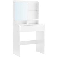 Minimalistischer weißer Schminktisch mit Spiegel und Stauraum Minimalistischer weißer Schminktisch mit Spiegel und Stauraum von NORTHIX