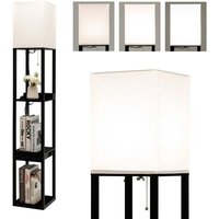 Northix - Moderne regal stehlampe dimmbare standlampe mit schublade 26 x 26 x 1595 cm von NORTHIX