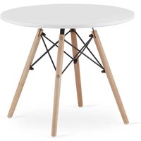 Moderner skandinavischer couchtisch weie runde platte 60 cm von NORTHIX