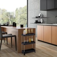 Nischenwagen mit 3 ablagen schwarz mobile aufbewahrung Nischenwagen mit 3 ablagen schwarz mobile aufbewahrung von NORTHIX