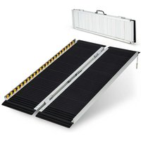Northix - 122 x 74 cm rollstuhlrampe tragbare anti rutsch klapprampe bis zu 272kg belastbar aluminium 88303090 88303090 von NORTHIX