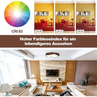 Northix - 24w led deckenleuchte energiesparend deckenlampe mit holzmaserung 415 x 10 cm 88303374 von NORTHIX