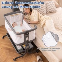 Northix - 3 in 1 beistellbett reisebett baby mit matratze babybett 6 fach hohenverstellbar mit aufbewahrungskorb dunkelgrau 88304680 88304680 Northix - 3 in 1 beistellbett reisebett baby mit matratze babybett 6 fach hohenverstellbar mit aufbewahrungskorb dunkelgrau 88304680 88304680 von NORTHIX