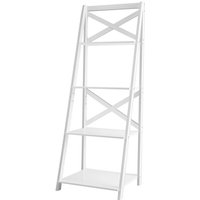 Northix - 4 stufiges leiterregal eckregal aus holz mit querstange 51 x 46 x 143 cm wei Northix - 4 stufiges leiterregal eckregal aus holz mit querstange 51 x 46 x 143 cm wei von NORTHIX