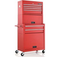 Northix - Abschliebarer 2 in 1 werkzeugtruhe mit hoher kapazitat griff 6 schubladen 4 radern abnehmbare rot Northix - Abschliebarer 2 in 1 werkzeugtruhe mit hoher kapazitat griff 6 schubladen 4 radern abnehmbare rot von NORTHIX
