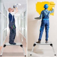 Northix - Aluminiumplattform Klappbare Werkbank Trittleiter Arbeitsbühne 150 kg von NORTHIX