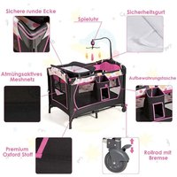 Northix - Babybett 4 in 1 klappbares reisebett beistellbett wickeltisch laufstall schwarzrosa 88306701 88306701 88306701 88306701 88306701 Northix - Babybett 4 in 1 klappbares reisebett beistellbett wickeltisch laufstall schwarzrosa 88306701 88306701 88306701 88306701 88306701 von NORTHIX