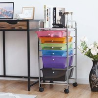 Northix - Bad Rollwagen Rollcontainer mit Schubladen Mehrfarbig 37 x 74 x 32 cm PP-Material von NORTHIX