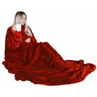 Decke mit Ärmeln und Tasche - Rot von NORTHIX