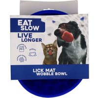 Eat slow live longer lick mat wabble bowl uad blue von NORTHIX