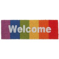 Northix - Fußmatte "Welcome" mit Regenbogen und Kokosnuss von NORTHIX