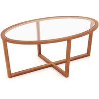 Northix - Glas couchtisch mit kreuzfu beinen aus akazienholz modern glastisch beistelltisch Northix - Glas couchtisch mit kreuzfu beinen aus akazienholz modern glastisch beistelltisch von NORTHIX