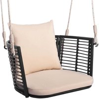 Northix - Hängesessel bis 180kg belastbar Hängesitz mit Kissen & Metallrahmen & Hängeseilen 77 x 62 x 38 cm von NORTHIX