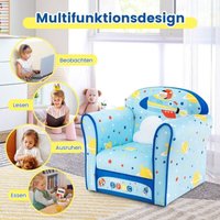 Northix - Kinder sofa kleinkinder polster armlehnenstuhl mit massivem holzrahmen 50 x 40 x 44 cm raumschiff von NORTHIX