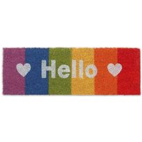 Northix - Kokos-Fußmatte "Hallo" Regenbogen von NORTHIX